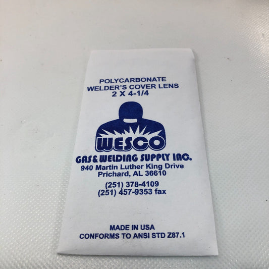 (Lot of 10) Wesco 2" X 4-1/4"  Welders Plastic Cover Lens   (Made in USA)