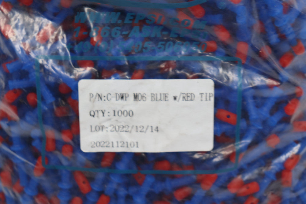 (1000-Pk) EPSI Dual Washer Plug C-DWP M06 Blue With/Red Tip