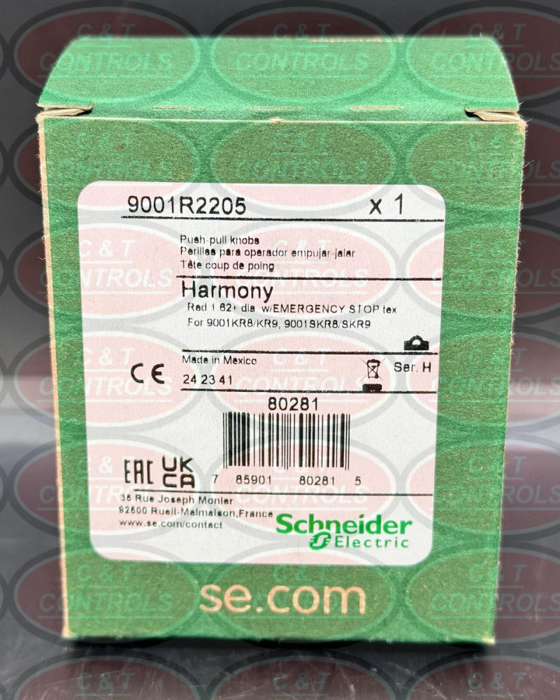 Square D 9001R2205 30MM Red Emergency Stop New In Box USA Stock *Discontinued*