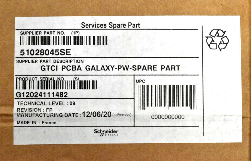 APC SCHNEIDER ELECTRIC 51028045SE GTCI PCBS GALAXY-PW