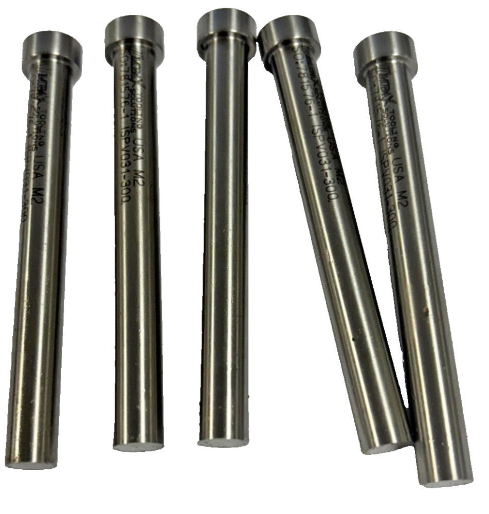 IMPAX TOOLING M2 ROUND-PUSH IN PUNCH ISP V031-300 HEAD DIAMETER 3/8" LOT OF 5