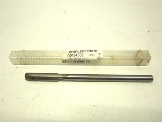 (72034382) 0.4380" x 7" OAL HSS Straight-Cylindrical Shank Chucking Reamer 
