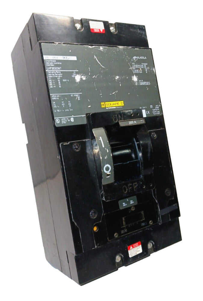 SQUARE D 300 AMP CIRCUIT BREAKER 3 POLE 600 VAC / 250 VDC LHP36300MT