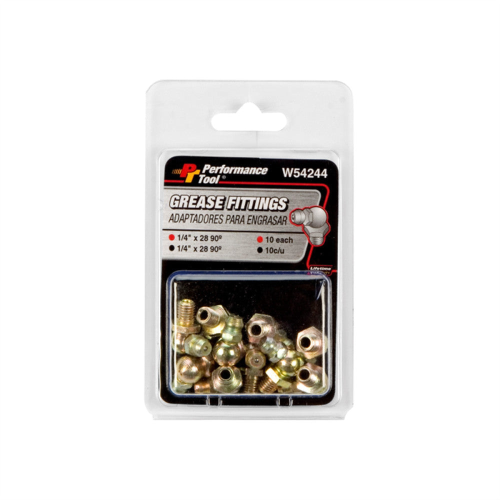 Wilmar W54244 Wilmar Corp. / Performance Tool 10PK 1/4-28 90 Deg Grease Fitt