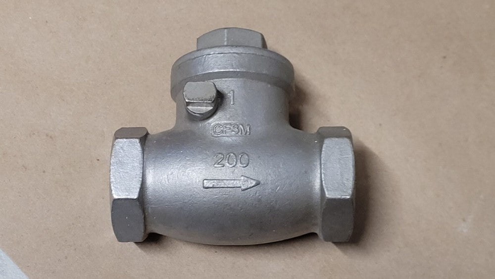 Powell 1847 C 1" NPT Stainless Steel Swing Check Valve V-218