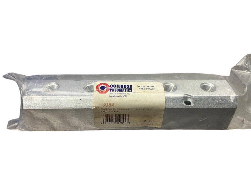 1 PC NEW Coilhose Pneumatics 3054 5 Port High Flow Manifold, 1/2” In, 1/4” Out