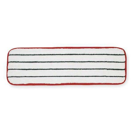3M 59026 18 In L Flat Mop Pad, Hook-And-Loop Connection, Cut-End, Red,