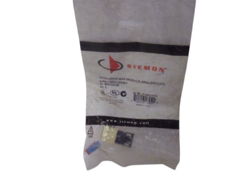 SIEMON MX-U3-20 ANGLED MAX MODULE NSMP
