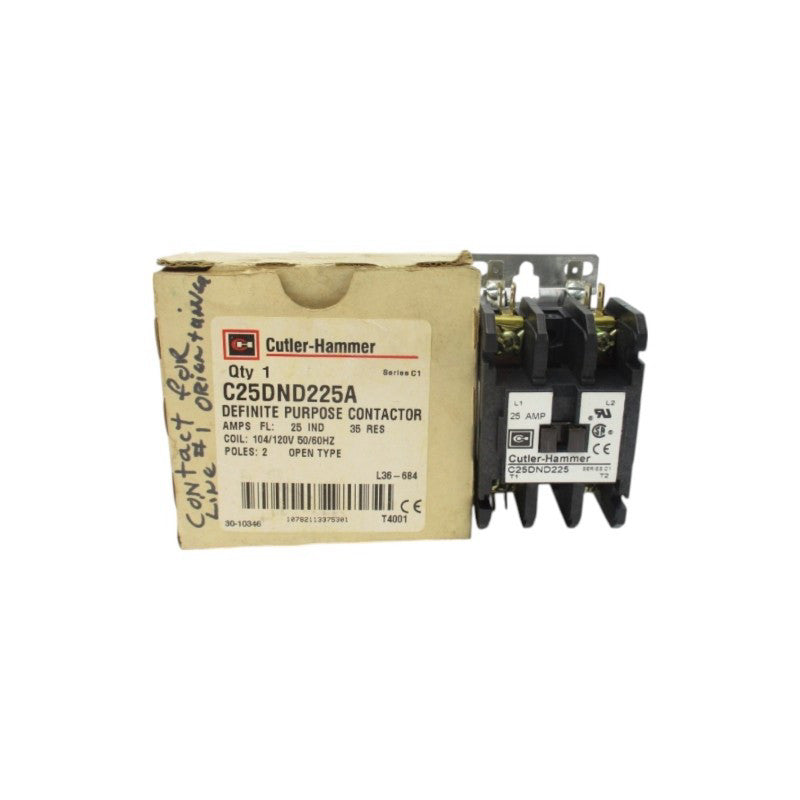 CUTLER HAMMER C25DND225A SER. C1 110-120V 25A NSMP