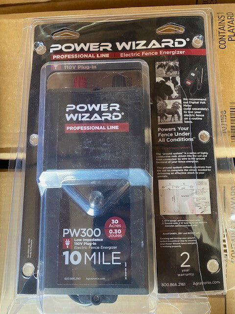 Power Wizard PW300 Fence Charger (30 Acres/10miles/0.3 Joules)