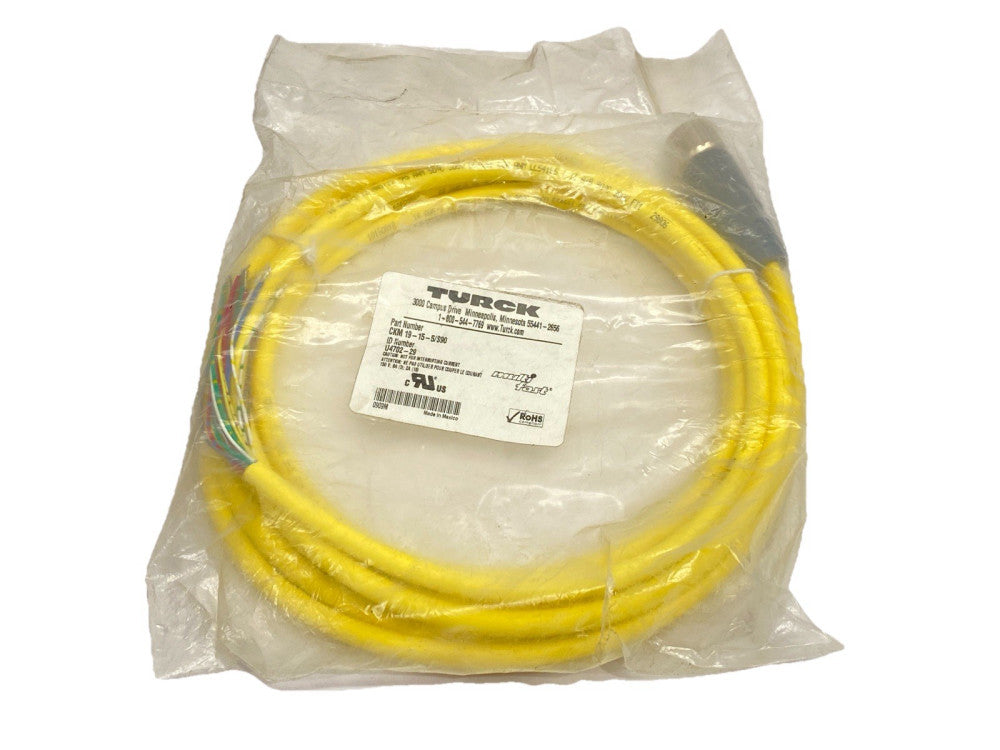 Turck CKM 19-15-5/S90 Actuator Sensor Cordset Female M23 5m U4702-29