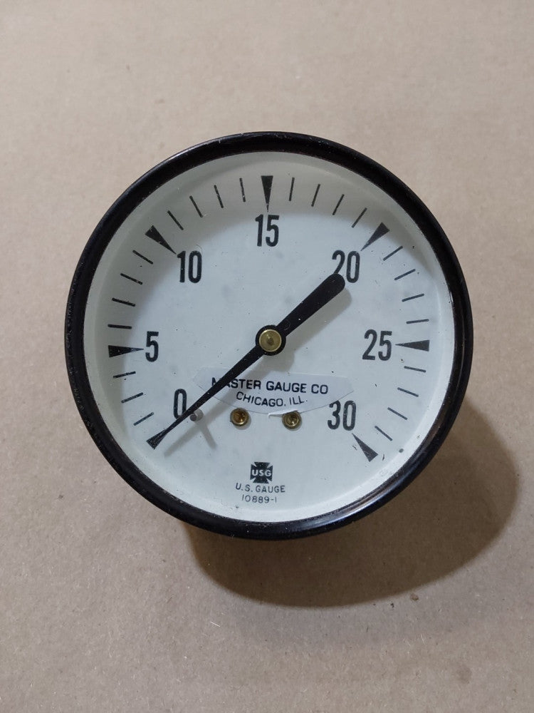 Ametek USG  0-30 Psi Gauge 2.5" W/ 1/2" FITTING NOS