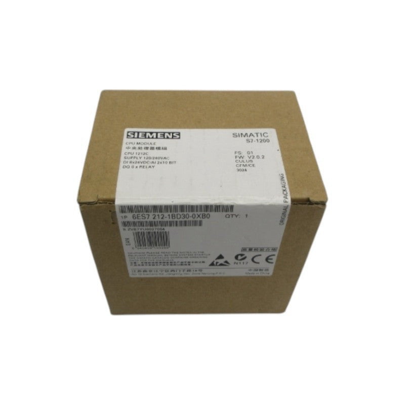 SIEMENS 6ES7212-1BD30-0XB0 120/240VAC F/W V2.0.2 NSFS