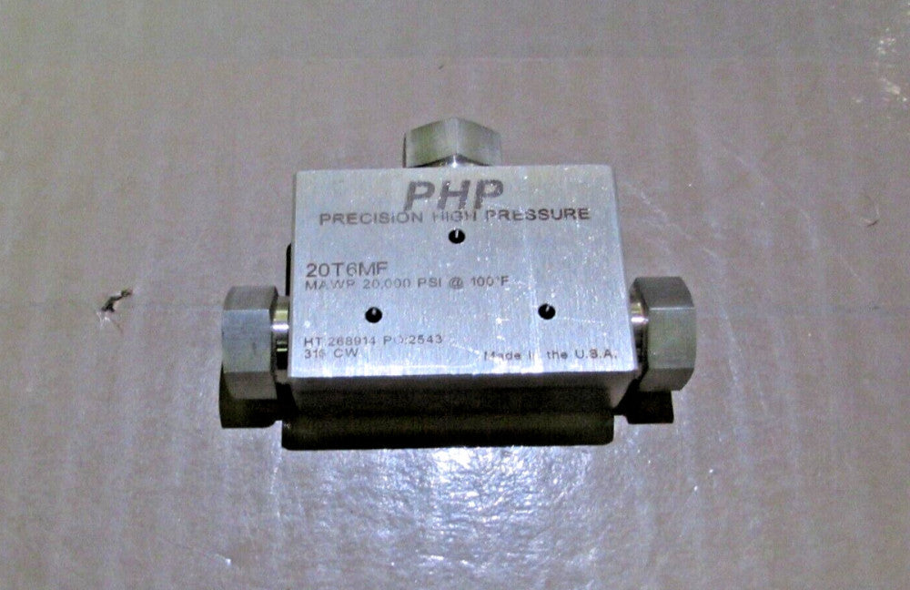 PHP, 20T6MF, 316SS TEE FITTING, 15K PSI, N/NIB! MAKE OFFER!