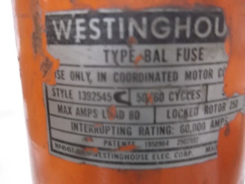 WESTINHOUSE 1392545C TYPE BAL FUSE  UNMP