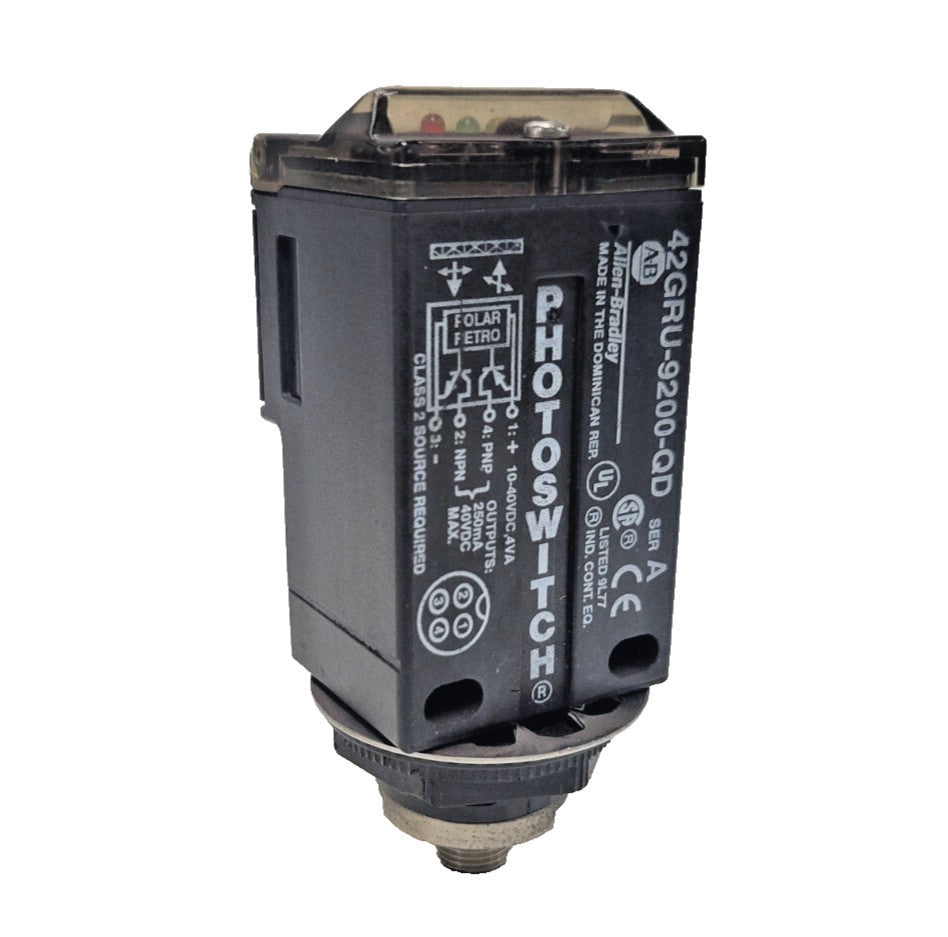 ALLEN BRADLEY PHOTOSWITCH 42GRU-9200-QD POLARIZED RETRO QUICK DISCONNECT