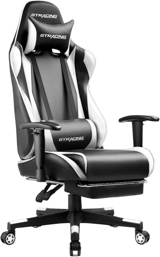 GTRACING Gaming Chair with Footrest, Ergonomic Computer Game Desk Chair, Recl