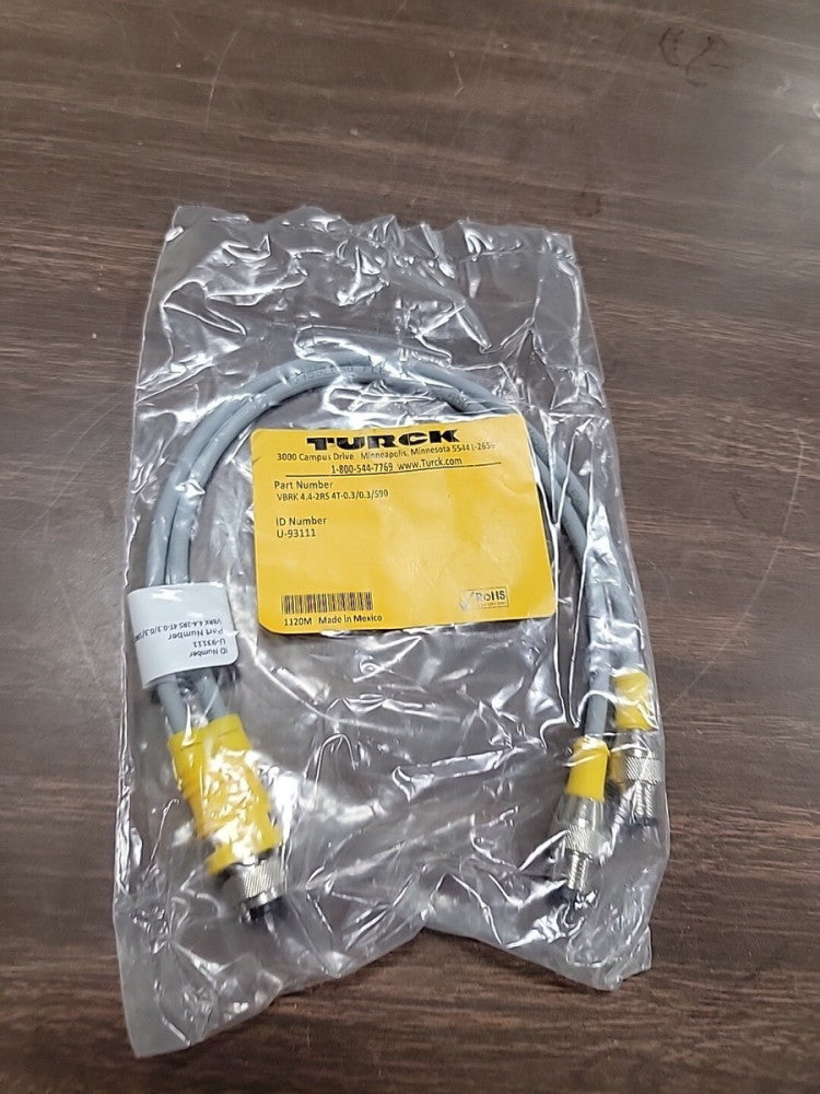 TURCK VBRK 4.4-2RS 4T-0.3/0.3/S90 / VBRK442RS4T0303S90 (BRAND NEW)
