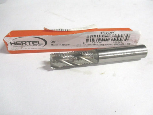 (35558) 1/2" x 1-1/4" x 1/2" x 3-1/4" OAL L Cobalt 4Fl Roughing Square End Mill 