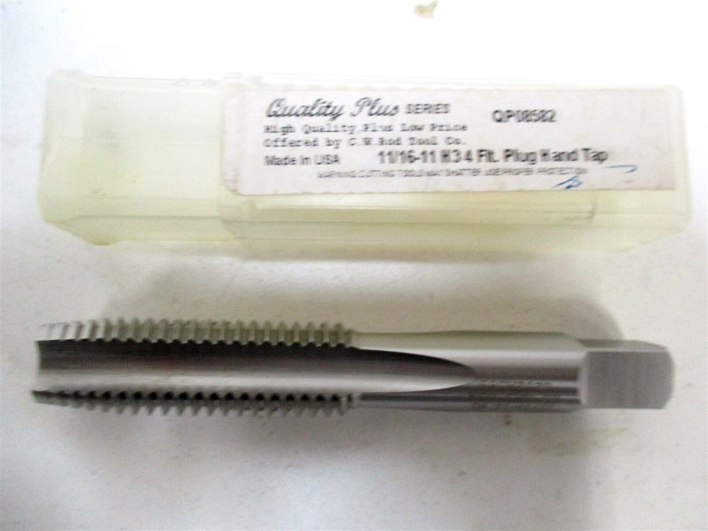 Quality Plus (QP08582) 11/16-11 H3 4-1/32 OAL 4 Fl Plug RH HSS Standard Hand Tap