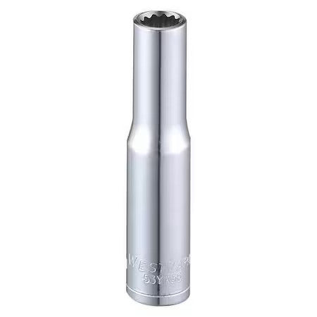 Westward 53Yr56 Westward 1/4 In Drive, 6Mm Triple Square Metric, Socket, 12