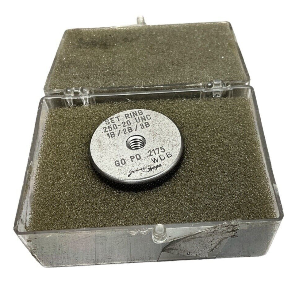 JOHNSON GAGE  .250-20 UNC  .2175  SET RING