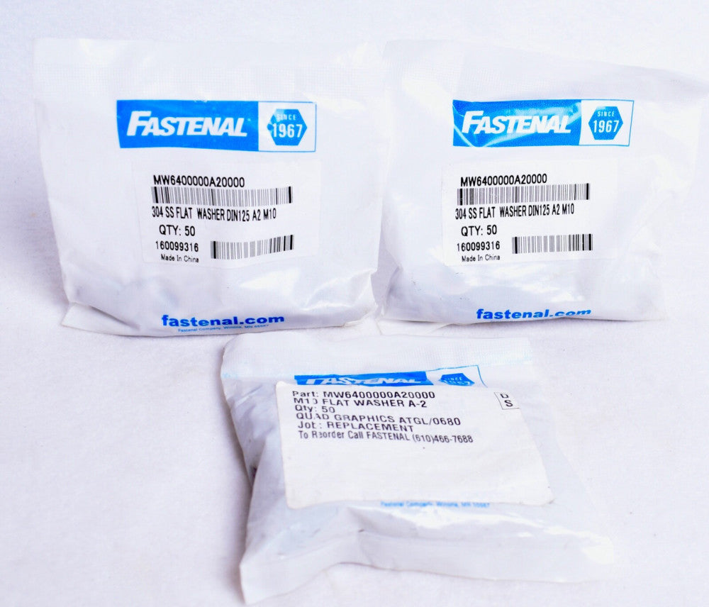 150 Count Fastenal 304SS Last Washers DIN125 A2 M10  MW6400000A20000