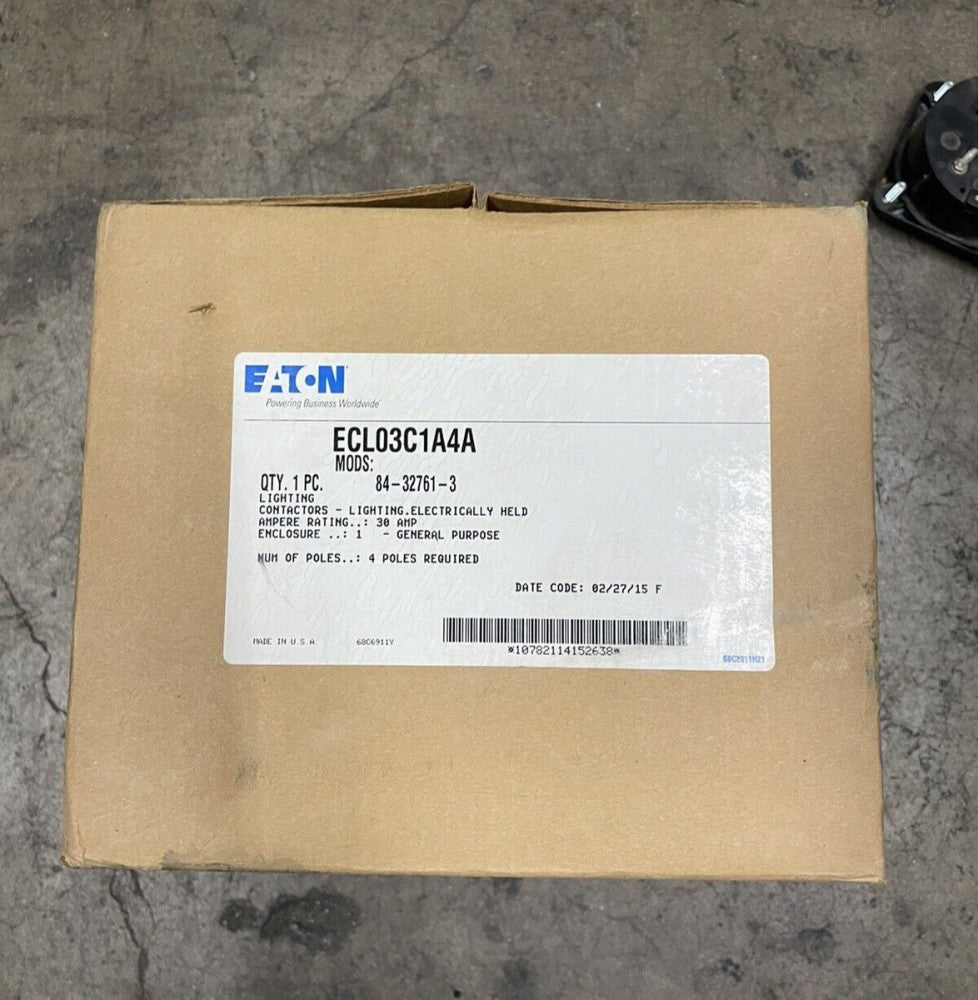 EATON CUTLER HAMMER ECL03C1A4A Electrically Held Lighting Contactor 84327613 NOB