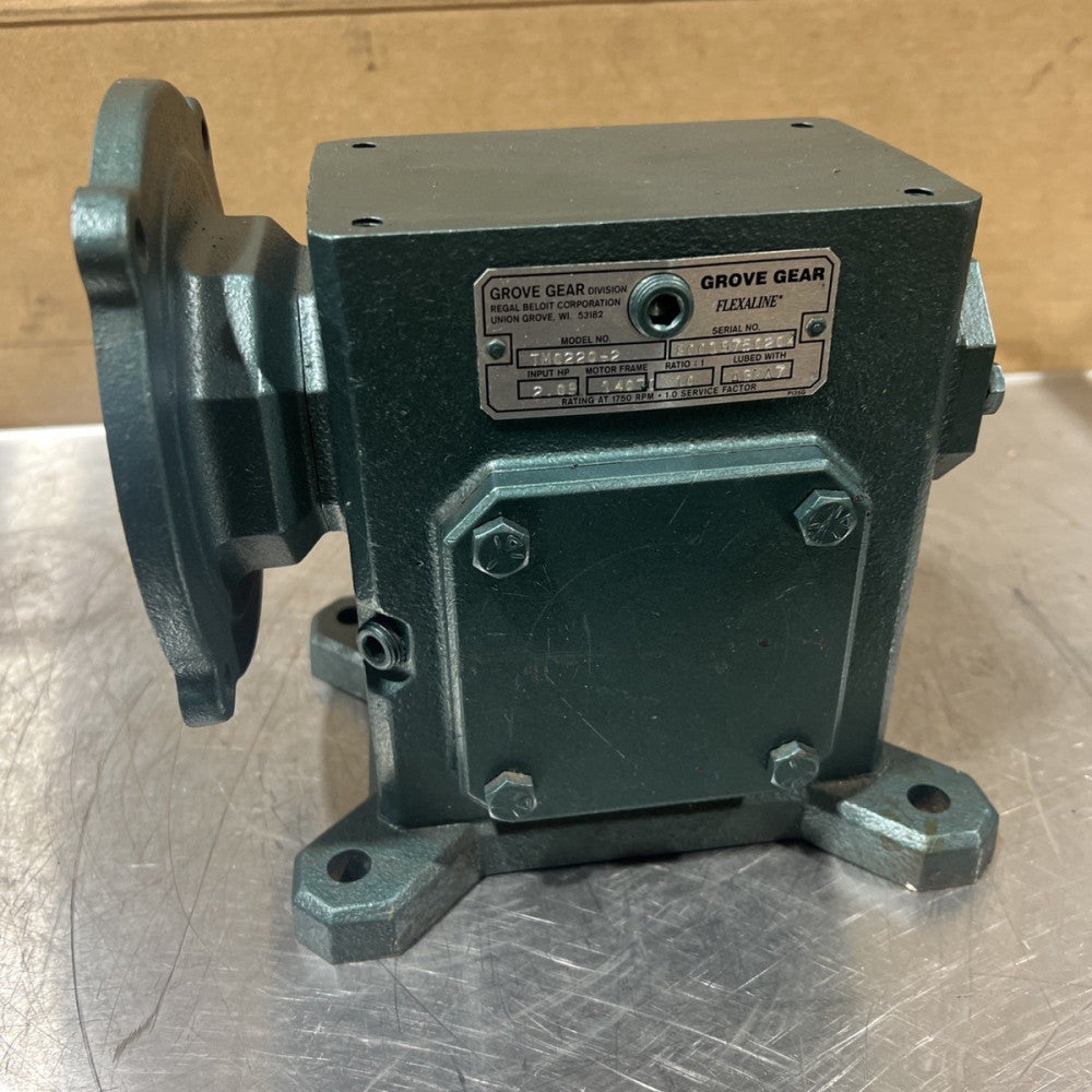 Grove Gear TMQ220-2 Right Angle Worm Speed Reducer 10:1 Ratio Nos Surplus No Box