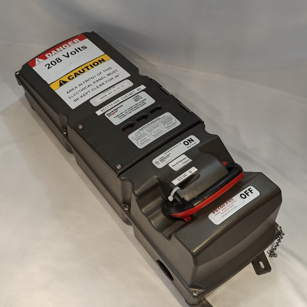 Pass & Seymour PS100-FSS Fused Safety Switch, Voltage: 600VAC, Current: 100A