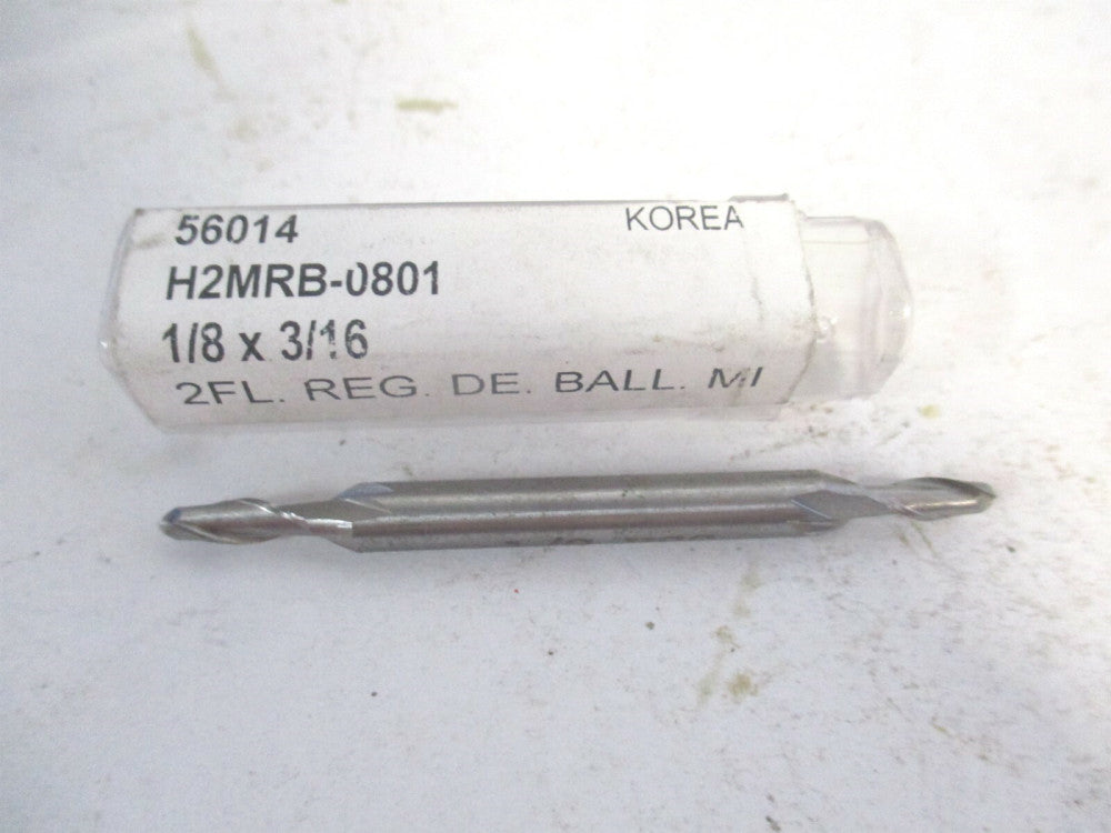 YG-1 (56014) 1/8" x 3/16" x 3/8" x 2-1/4" OAL HSS 2-Flute Ball Nose End Mill