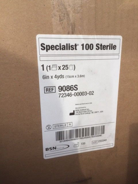 (Case of 25) 9086S BSN Medical/Jobst Padding, 6" x 4 yds, White, Sterile (NEW)