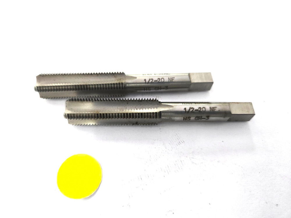 NATIONAL CUTTING TAP WITH TAPERED CHAMFER  #1/2-20 NF HS GH-3  LOT OF 2