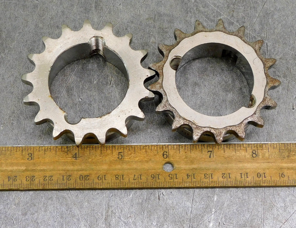 Martin 40BTB17 Roller Chain Sprocket #40 17 Teeth 1-3/4" Bore Lot of Two (2)