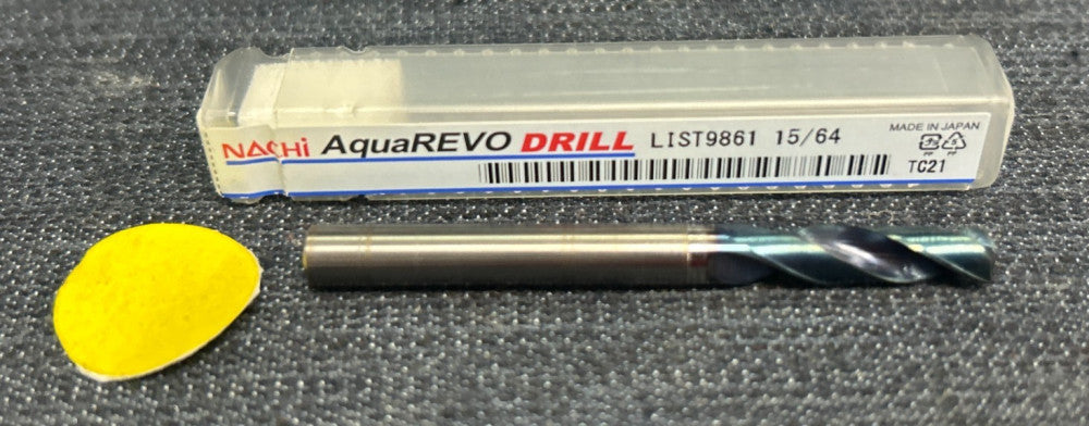 NACHI AQUAREVO DRILL BIT L9861  DIAMETER 15/64" OAL 2-5/8"