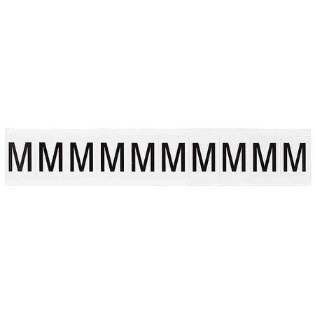 Brady 9713-M Letter Label,Character M,1-1/2 In. H,Pk10