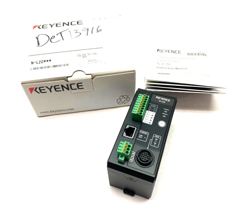 Keyence N-L20 Ethernet Communication Connection Unit 11-Point Display 24VDC