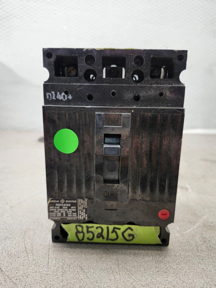 USED GENERAL ELECTRIC CIRCUIT BREAKER TED134060