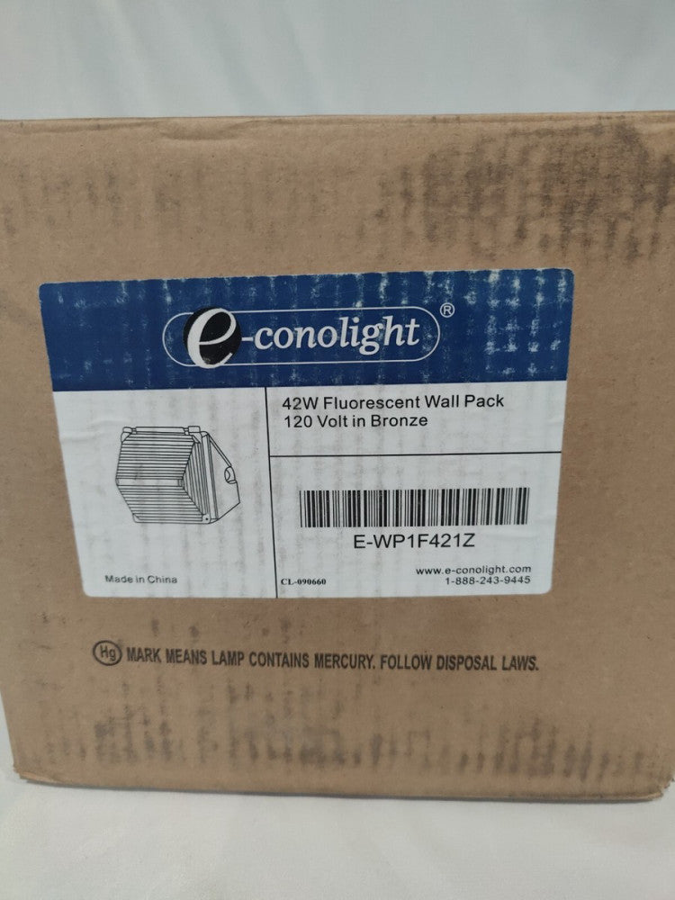 E-conolight 42W 120V Fluorescent Wall Pack Bronze E-WP1F421Z