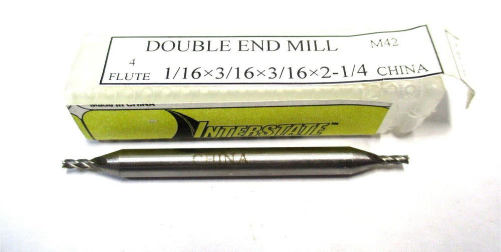 NEW (01871045) 1/16 x 3/16 x 3/16 x 2-1/4 4F CC DE RH Cobalt Square End Mill