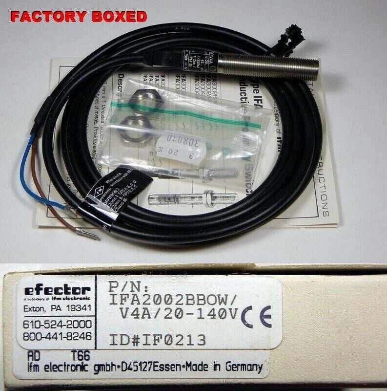 Efector - PROXIMITY SWITCH - IFA2002BBOW - 4A - (20-140volts) - NEW in the BOX 
