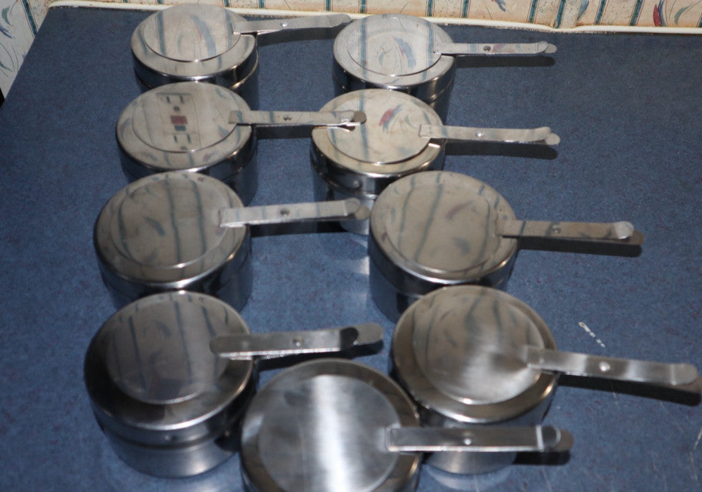 Set of 9 Stainless Steel Chafing for Fuel Sterno Canned Heat