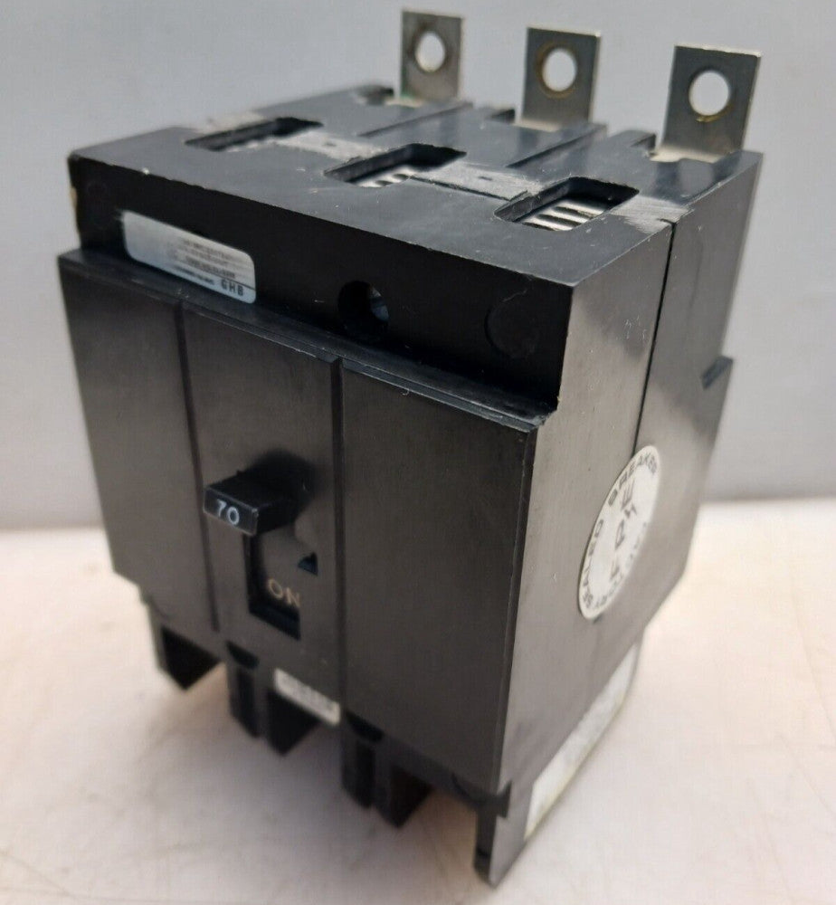 WESTINGHOUSE 70 AMP BOLT-ON CIRCUIT BREAKER 3 POLE 277/480 VAC  GHB3070