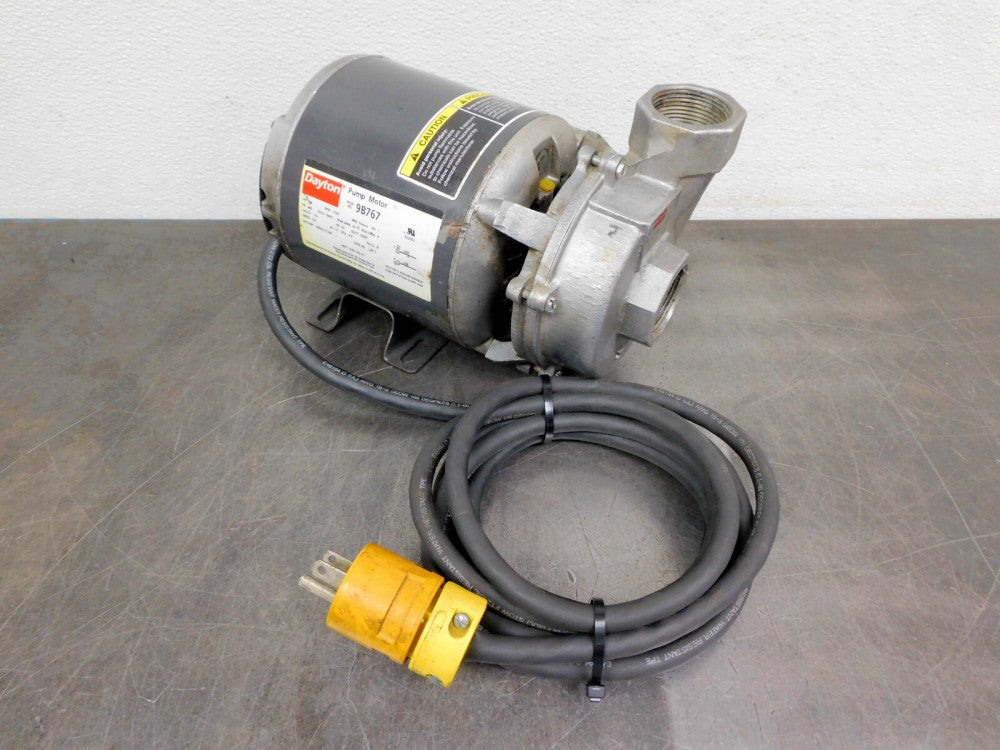 Dayton 9B767 Teel  Pump 1P795D  115 vac 1 Phase 1/4 HP 1725 RPM 48Z  1-1/4" NPT