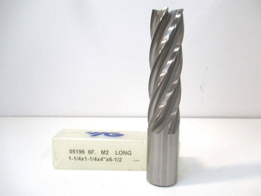 YG-1 (05196) 1-1/4" x 4" x 1-1/4" x 6-1/2" OAL HSS RH Finishing Square End Mill