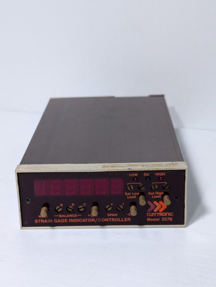 Daytronic 3378 Strain Gage Indicator/Controller, digital, 6 digit, no power cord