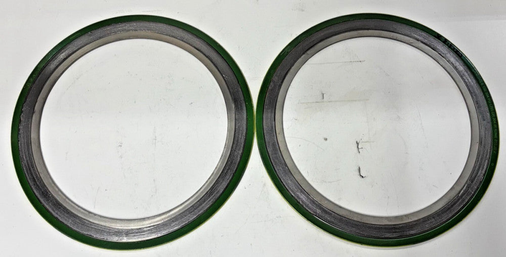 LAMONS STAINLESS STEEL GASKET LOT OF 2 SIZE 8" PRESSURE CLASS 150 304FG CRS/304