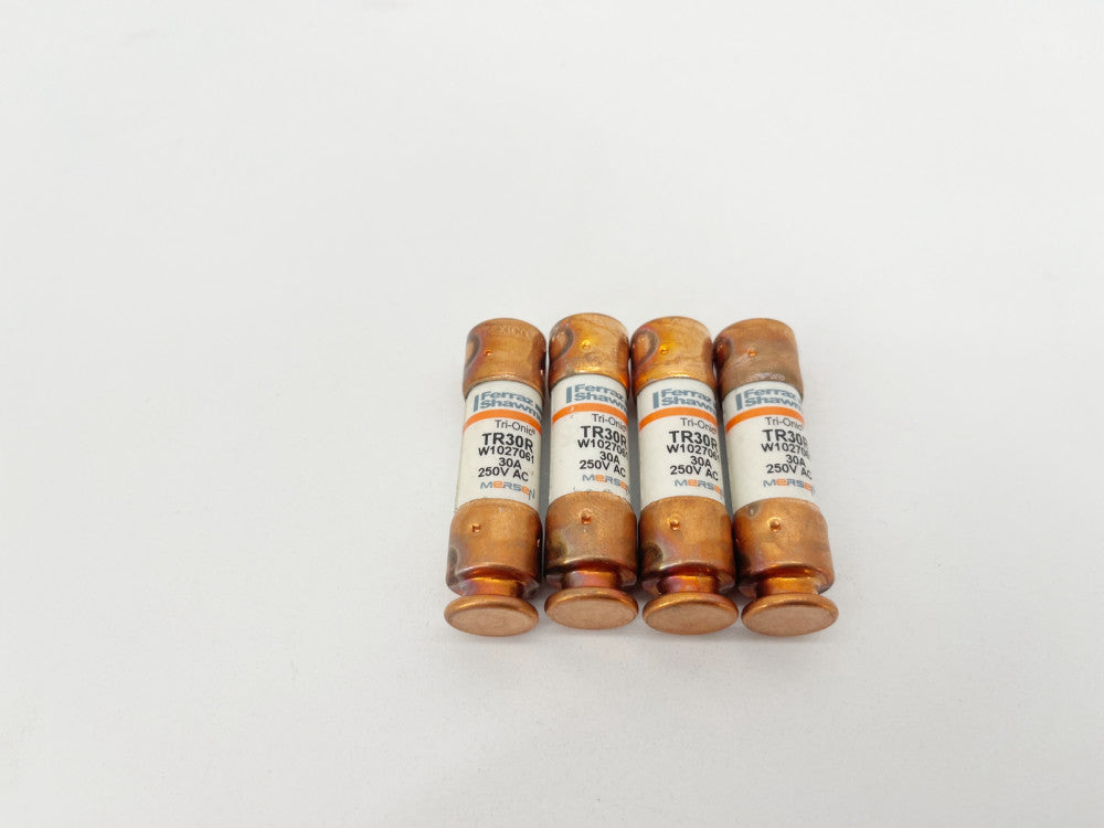 Lot of 4 New Ferraz Shawmut TR30R Class RK5 Fuses 30A 250V