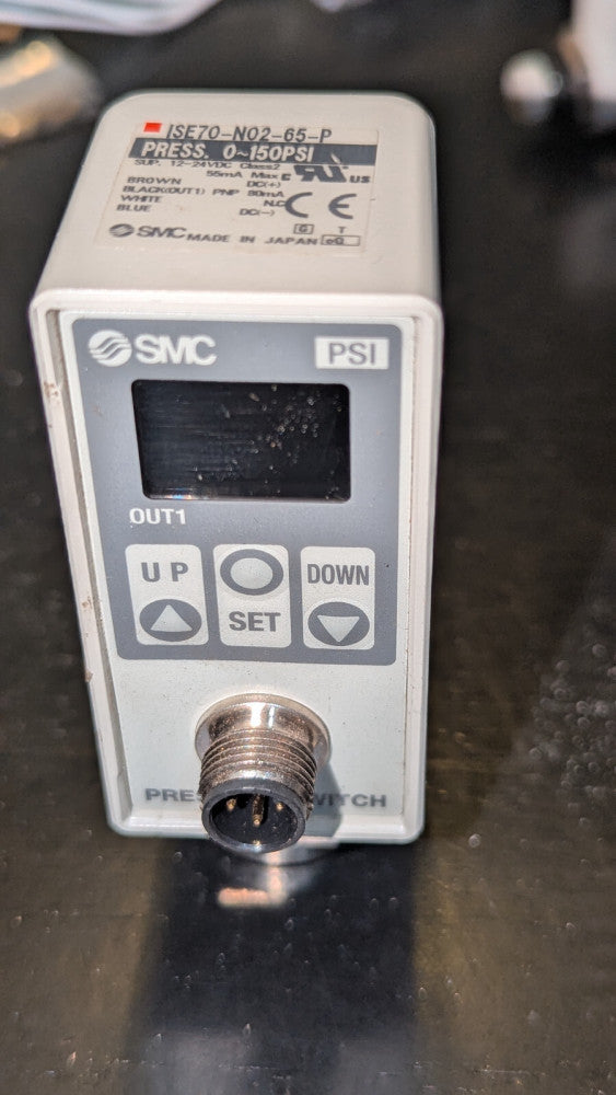 SMC ISE70-N02-65-P Digital Pressure Switch USED