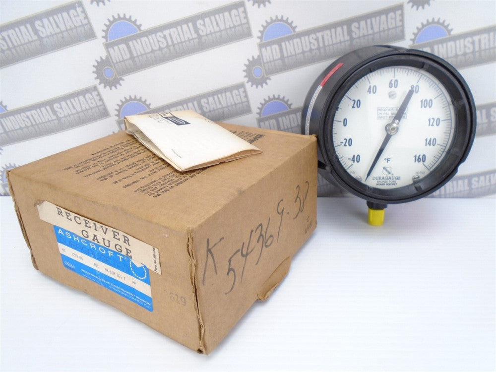 ASHCROFT - 45-1279-AS-02L (-40-160 °F) - RECEIVER GAUGE - (NEW in BOX) 4.5"Face